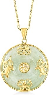 Ross-Simons Good Fortune Butterfly Pendant Necklace in 18kt Gold Over Sterling