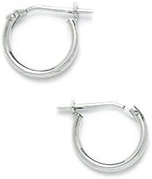 Sophisticated 14K White Gold Hoop Earrings with Comfort-Fit Hinge Back Finding, Perfect Gift for Women