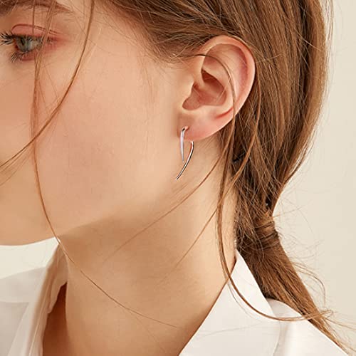 925 Sterling Silver Lotus Flower Colorful Topaz Ear Jacket Front and Back Stud Earrings for Women (with Gift Box)