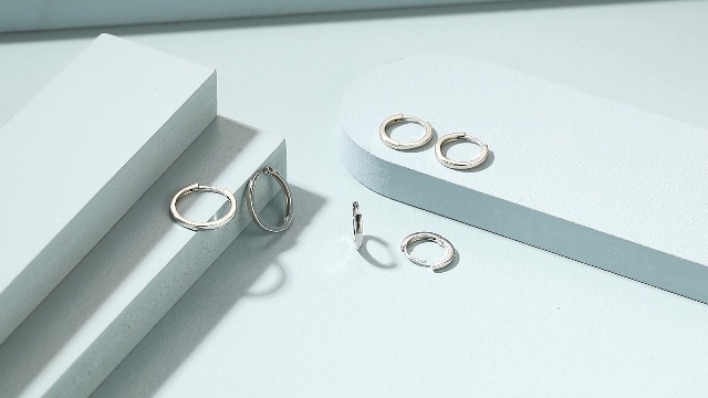3 Pairs 925 Sterling Silver Hoop Earrings 14K White Gold Plated Small Silver Hoop Earrings for Women Huggie Cartilage Hoop Earrings for Men Girls