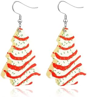 Zinc Christmas Dangle Earrings for Women and Girls - Red Pink Drop Love Earrings for Valentine's Day