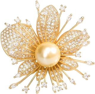 Brooches for Women, Cubic Zirconias Brooch Pins Elegant Fashionable Bouquet Pins Broach Jewelry for Wedding Party Birthday Banquet