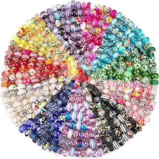 ZYEHXED Brand Resin Bead Necklace in Brass with Glass Detailing for DIY Jewelry Makers - Round Design