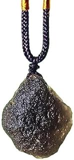 Saffordite Cintamani Stone Necklace,Genuine Arizona Obsidian Tektite Raw Crystals,Irregular Shape