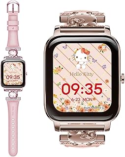 グリーンハウス サンリオ スマートウォッチ、キュートなハローキティデザインベルトと多機能、IP68防水で音楽再生も可能。ファン必見！
