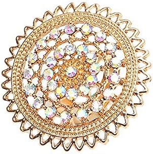 Dtja Vintage Big Round Statement Ring for Women Girls Boho Antique Mosaic Crystal CZ Expandable Open Wrap Finger Rings Adjustable Comfort Fit Indian Bollywood Style Exaggerated Jewelry