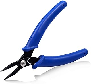 SPEEDWOX High Carbon Steel Mini Needle Nose Chain Nose Pliers with Ergonomic PVC Handles, Ideal for Jewelry Making and Beading, 5.5 Inch