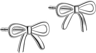 S925 Sterling Silver Bow Stud Earrings for Women Girls Gold Silver Bowknot Earrings Drops Gift