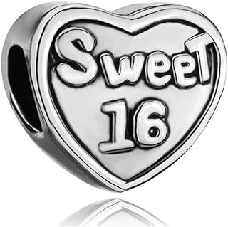 NARTGO Sweet 16 Birthday Charm Compatible With Pandora Charms Bracelets