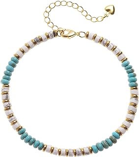 XIJIN Natural Stone Bead Bracelet for Women Handmade Stackable Multicolor Beaded Bracelets Gift for Her