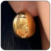 Bold Hoop Statement Earrings: Chunky, Lightweight Zinc Alloy Earrings in Gold/Silver Finish for Women - Hypoallergenic and Nickel-Free - Fashionable for Everyday and Formal Wear