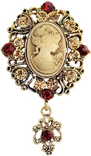 Vintage Victorian Lady Brooch for Women Girls Antique Royal Beauty Cameo Brooches Pins Luxury Jewelry for Gifts
