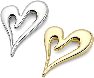 Brooch Pins Heart Gold Lapel Hijab Brooches for Women Fashion Jewelry