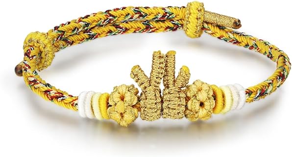 Chinese New Year Women's Dragon Bracelet with Braided Cotton Chain & Spring Ring Clasp, Lucky Red, No Gemstone, Copper Dragon Charm