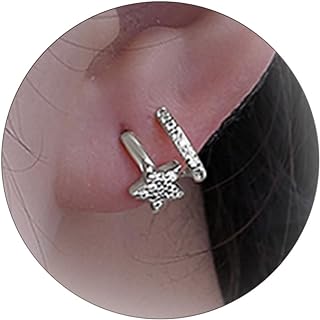 Quartet Earrings Claw Earrings for Women Gold Ear Cuff Earrings Double Hoop Huggie Earrings for Single Piercing Illusion Climber Earrings Rhinestone Ear Cuffs Jewelry Gifts for Girls