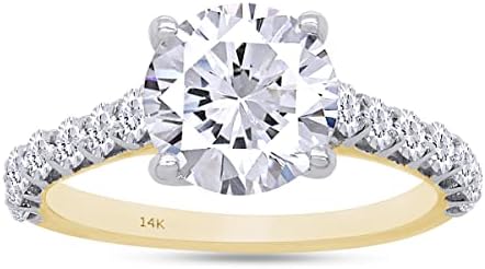 10K/14K Solid Rose Gold Clasp, Round Cut Grey Diamond Engagement Ring, Prong-Set Moissanite Gem, For Women, Solitaire Design by Savearth Diamonds