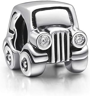 BOLENVI Jeep Car Truck 925 Sterling Silver Charm Bead For Pandora & Similar Charm Bracelets or Necklaces