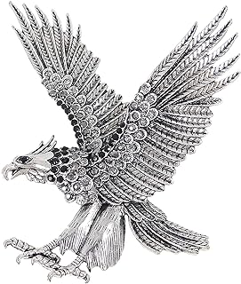 EVER FAITH Austrian Crystal Vintage Style 4 Inch Big Flying Eagle Brooch