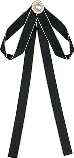 Elegant Women's Bow Brooch with Pin Clasp, Copper Design Highlighted with Pearl for Wedding & Party Attire