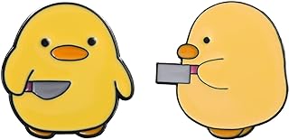 Rubber Clasp Cow Brooch with Metal Alloy - Perfect Cartoon Animal Enamel Pin Set for Couples or Best Friends - Duck/Cat/Rabbit Designs