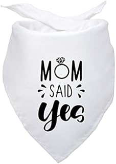 Mom Said Yes Wedding Engagement Dog Bandana Dog Engagement Announcement Pet Engagement Wedding Photo Prop Pet Scarf Pet Accessories for Dog Lovers Gift
