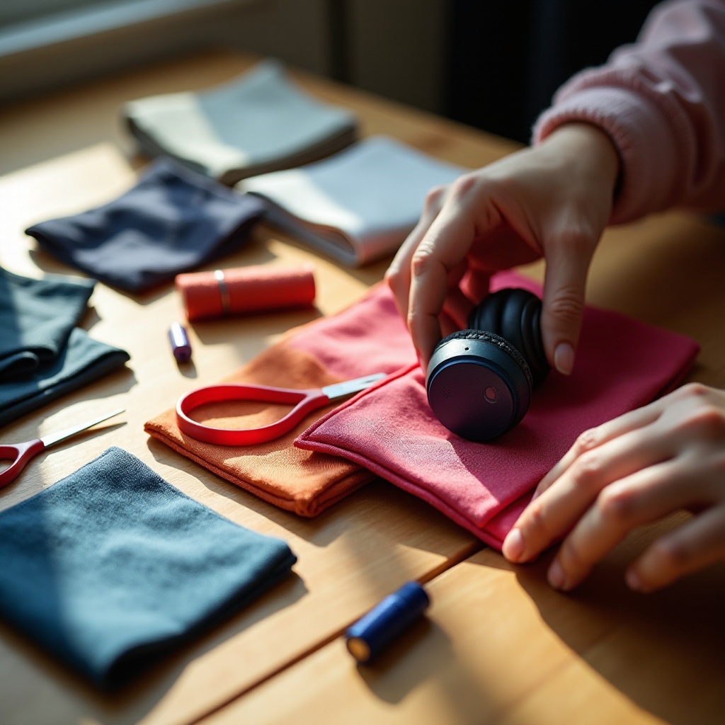 tasche für kopfhörer nähen