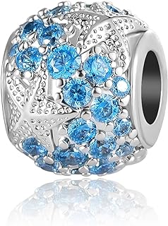 NARTGO Starfish and Sea Wave Charm Compatible with Pandora Charms Bracelets
