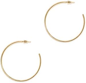 ESMATOO Gold Hoop Earrings for Women - Plated Gold 20mm/30mm/40mm/60mm Lightweight Thin Hoop Earrings