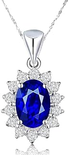Fine Jewelry Artificial Blue Green Ruby Crystal Gemstones with Full Zircon Artificial Colored Stones Luxury Fashion Pendant Necklace for Women