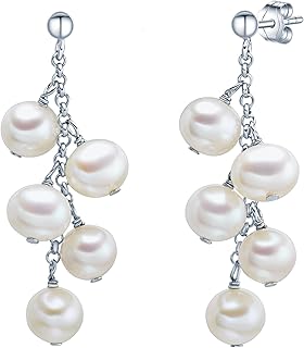 Valero Pearls Bague perle de culture en argent 925, 6-7 mm, antiternissure pour femmes. Idéal comme cadeau élégant et intemporel