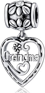 SOUKISS Grandma Heart Charms Authentic 925 Sterling Silver Family Love Mother Gifts Charm for European Bracelet