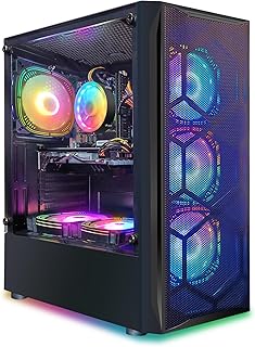STGsivir PC Gamer con Intel Core i7 3.4GHz, 16GB RAM y SSD 512GB, RX 580 8G, WiFi, BT 5.0, RGB Fans. Ideal para Gaming y Uso Profesional