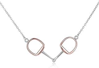 Horse Gift Jewelry 925 Sterling Silver Horse Snaffle Pendant Necklace Horse Gift for Women Girls
