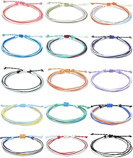 Buckle Clasp Surfer Anklet, Rope & Braided Chain Design, Waterproof Woven for Women & Girls, Summer Boho Style