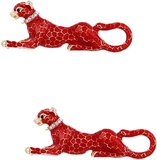 Vintage Leopard Brooch with Alloy and Rhinestone Accents, Perfect Gift for Fashion Lovers, Unique Leopard Design