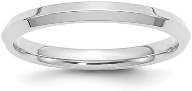 Unisex Sterling Silver Knife Edge Wedding Band - Comfort Fit 10k White Gold Ring for Men and Women - Sizes 4 to 14, No Gemstone Design