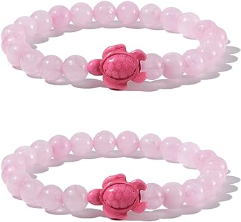 Easy Hook Turtle Bead Bracelet with Kallaite Stones for Women and Men - Bohemian Design