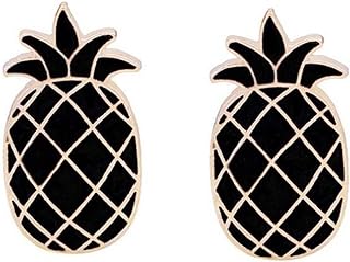 2-Piece Vintage-style Pineapple Enamel Pin Brooch with Sturdy Pin Clasp, Fun and Fashionable Lapel Accessory