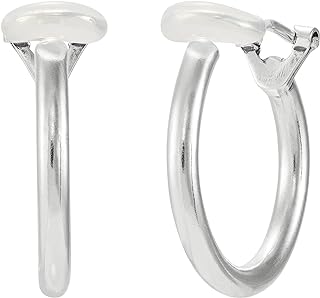 Silpada Omega-Back Clip-On Hoop Earrings in Modern Chic Sterling Silver for Sophisticated Styles