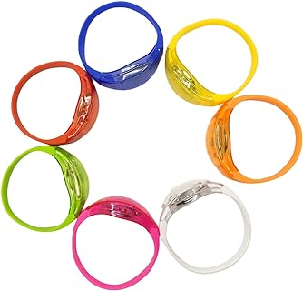 Dwrunyihan Silicone LED Bracelets, Glow in the Dark Beads with Flashing Strobe, Multicolor Bracelet Set for Kids and Adults, Perfect for Parties and Concerts