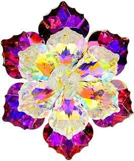 Mlouye Silver Tone Winter Snowflake Flower Brooch for Holiday Gifts Rhinestone Crystal Brooch for Holiday Giftses Pins Broaches for Girls Women