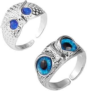 Adjustable Unisex Owl Engagement Ring in Durable Copper - Ideal Gift for Men and Women, Retro Animal Design