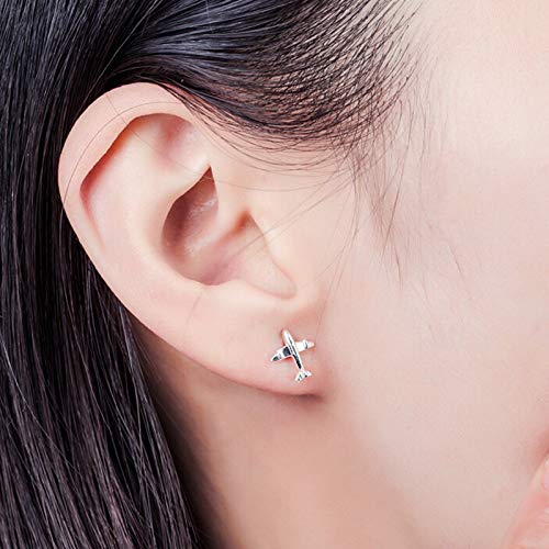 Tiny Airplane Stud Earrings Cute Aircraft Frog Fox Giraffe Earrings for Women Men Girls