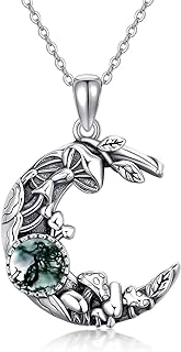 Sterling Silver Mushroom Pendant Necklace with Cable Chain | Hypoallergenic Phoenix Design | Ideal Gift for Women and Girls