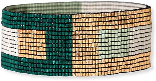 INK + ALLOY Beaded Boho Bracelet for Women, Kenzie Luxe Seed Bead Stretch Stackable Bracelets, Handmade Jewelry for the Modern Bohemian