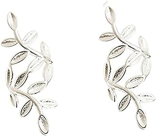 Clip-On Leaf Cuff Earrings in S925 Sterling Silver for Non-Pierced Ears - Perfectly Detailed and Nickel-Free