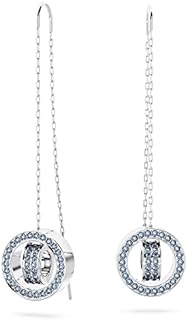 French Wire Brass Men's Drop Earrings from Swarovski Hollow Collection - No Gemstone Elegance for Him in Unique Drop Design