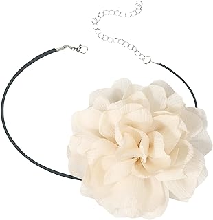 Floral Choker Necklace for Women Girls Large Artificial Flower Velvet Collar