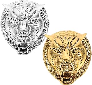 2 Pcs Tiger Brooch Lapel Pin Christmas Breastpin Badge Pin Christmas Jewelry Gift Christmas Breast Pin Christmas Giveaways Delicate Men and Women Animal Alloy