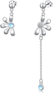 PROESS Women's Sterling Silver Animal-Inspired Drop Earrings with Push Back - Hypoallergenic Jewelry Gift